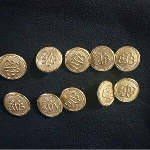 Brooks Brothers Gold Vintage Button Collection set of 10.